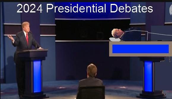 In the 2024 debates, we'd expect decrepit old Sleepy Joe to need frequent naps while Trump tells us about America First and Make America Great Again