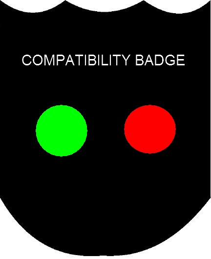 A compatibility badge
