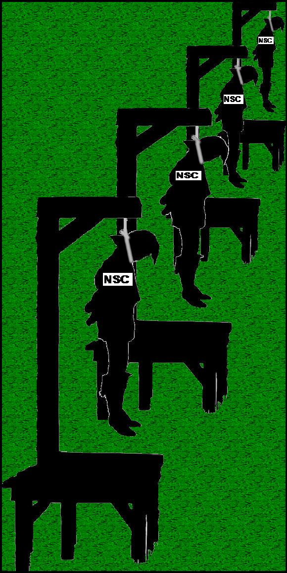 Here NSWs (nasty stinking conservatives) in a Harris/Biden administration get hung once it was determined that taxing them egregiously wasn't going to slap the evil conservativism out of them