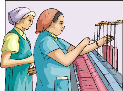 The working stiffs who were glad to have work but not so glad about the drudgery and dirty, dusty factory