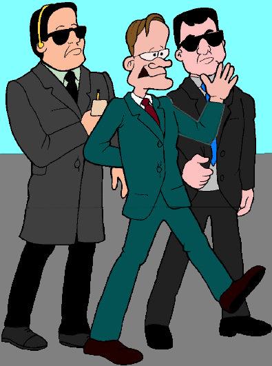 G.H.W. Bush with his secret service�a traitor because he and Cheney pushed Dubya to start the Iraq War?