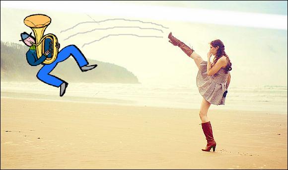 I wear heels. It�s not for a fashion statement. It�s because if I see something wrong, we�re gonna kick them every single time.