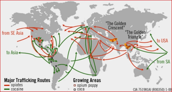 International drug routes in the 21st century